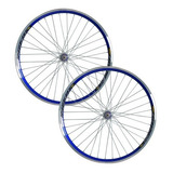 Par De Rodas Aro 26 Vzan Escape 260 Rolamentado Azul