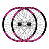 Par De Rodas Aro 29 36f Cubo Alumínio Cassete K7 Bicicleta Cor Preto rosa