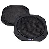 Par De Tela Classica Para Alto Falante 6 Polegadas Vintage Cor Preta Grade Plastico Premier Com Forro De Luxo Hexagonal Retro Para Carro TNT Full Som Automotivo