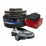 Par Disco Freio Dianteiro Jg Pastilha Honda New Civic 1 8