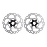 Par Disco Freio Shimano Slx Sm rt70 160mm Centerlock Icetech Cor Prateado