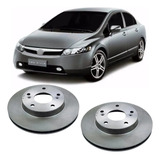 Par Disco Freio Ventilado Dianteiro Civic 1 8 2006 A 2012