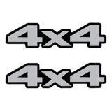 Par Emblema 4x4 Resinado Para L200 Sport Gls Hpe Mitsubishi