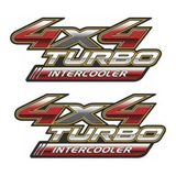 Par Emblema Adesivo 4x4 Turbo Intercooler