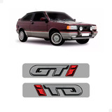 Par Emblema Adesivo Gol Gti Coluna