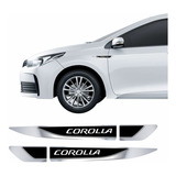 Par Emblema Adesivo Toyota Corolla Resinado Cromado Aplique Lateral Res01