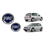 Par Emblema Azul Fiat