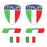 Par Emblema Bandeira Italia Fiat 500