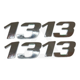 Par Emblema Caminhão Mb 1313 Adesivo Cromado Lateral 2jogos 