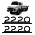 Par Emblema Caminhão Mb 2220 Preto De Ferro Zamak