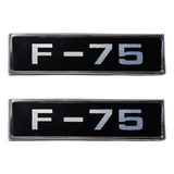 Par Emblema Plaqueta F75 Paralama Lateral Ford Willys F 75