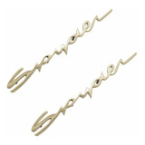 Par Emblema Spyder Metal Dourado Porsche 22 Cm X 2 Cm