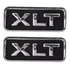 Par Emblema Xlt Cromado Fundo Preto Para Lateral Ford Ranger