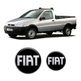 Par Emblemas Fiat Strada