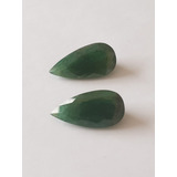 Par Esmeraldas 40,75ct Natural Gota Pedra Preciosa Valiosa