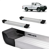 Par Estribo Aluminio Cor Natural Hilux Cabine Simples 2024
