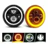 Par Farol Angel Eyes Defender Led Jeep Troller Fusca Kombi