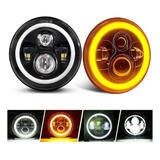 Par Farol Angel Eyes Defender Led Jeep Troller Fusca Kombi