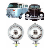 Par Farol Aux Universal Fusca Kombi Redondo Cromado Vidro