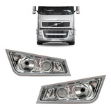 Par Farol Auxiliar Milha Volvo Fm Fh 2010 À 2015 C moldura