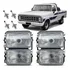 Par Farol Bloco C/ Lâmpada H4 Ford F1000 Ano 1983 84 85 86