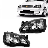 Par Farol Chevrolet Corsa 2008 Á 2012 Montana Máscara Negra