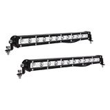 Par Farol De Milha Barra 12 Leds 36w Slim 4x4 Jeep Troller