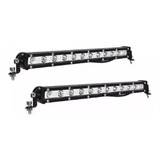Par Farol De Milha Barra 12 Leds 36w Slim 4x4 Jeep Troller