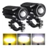 Par Farol De Milha Moto Led Auxiliar  Lampada Farol Neblina