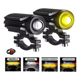 Par Farol De Milha Moto Led Auxiliar Neblina Lampada Farol