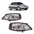 Par Farol Dianteiro Astra 2003 A 2012 Máscara Cromada Preto