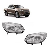 Par Farol Dianteiro Chevrolet S10 2012 2013 2014 Cromado