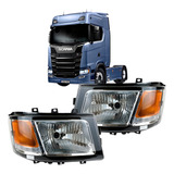 Par Farol Dianteiro Compatível Com Scania Ntg Modelo Básico