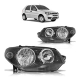 Par Farol Dianteiro Palio G3 Siena Strada Máscara Negra