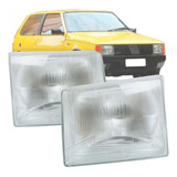 Par Farol Fiat Elba Uno Eletronic 88 90 92 94 Lente Vidro