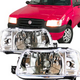 Par Farol Fiat Uno Mille Fire Economy Cromado 2004 A 2013