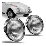 Par Farol Fusca Kombi Original 73 74 75 Com Aro De Metal