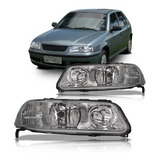 Par Farol Gol Parati Saveiro G3 99 A 05 Foco Duplo Cromado