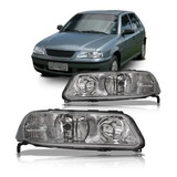 Par Farol Gol Parati Saveiro G3 99 A 05 Foco Duplo Cromado