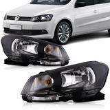 Par Farol Gol Saveiro Voyage G6 13 16 Simples Máscara Negra