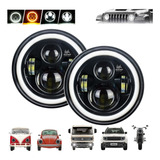 Par Farol Led 7 Polegadas Defender Led Jeep Fusca Kombi Moto