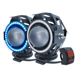 Par Farol Led Angel Eye Super Spot 15w Moto Jeep Barco Ray X
