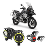Par Farol Led Auxiliar Neblina Moto U7 Luz Branco Angel Eyes