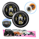 Par Farol Led Fusca Kombi 7 Pol Angel Eyes Luz Seta 60w 30v
