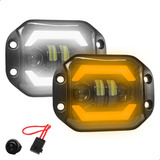 Par Farol Led Milha De Embutir 48w Parachoque 12 24v Ip68