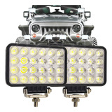 Par Farol Led Milha Super Potente Trator Caminhão Jeep 72w