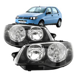 Par Farol Mascara Negra Palio Zoiao 2004 A 2013 Aro Cromado