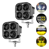 Par Farol Milha 40w Super Led Spot Longo Alcance Carro Moto