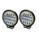 Par Farol Milha Led 144w Angel Eyes Branco Chicote Brinde 4x4 troller Jipe Caminhão Ônibus Carro