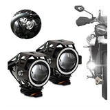 Par Farol Milha Led Auxiliar Moto